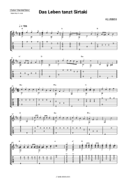 Sheet music, chords Klubbb3 - Das Leben tanzt Sirtaki