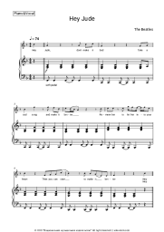 Sheet music, chords The Beatles - Hey Jude