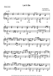 Sheet music, chords The Beatles - Let It Be