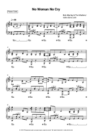 Sheet music, chords Bob Marley, The Wailers - No Woman, No Cry