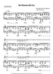 Sheet music, chords Bob Marley, The Wailers - No Woman, No Cry