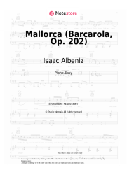 Sheet music, chords Isaac Albeniz - Mallorca (Barcarola, Op. 202)