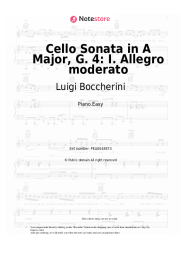 Sheet music, chords Luigi Boccherini - Cello Sonata in A Major, G. 4: I. Allegro moderato