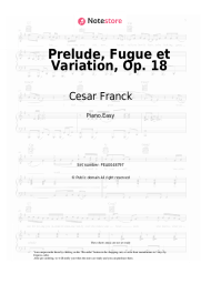 Sheet music, chords Cesar Franck - Prelude, Fugue et Variation, Op. 18