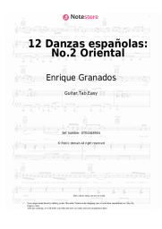 Sheet music, chords Enrique Granados - 12 Danzas españolas: No.2 Oriental
