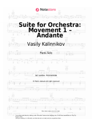 Sheet music, chords Vasily Kalinnikov - Suite for Orchestra: Movement 1 – Andante