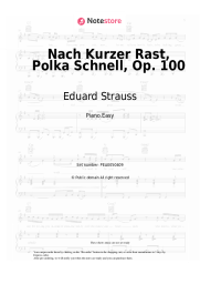 Sheet music, chords Eduard Strauss - Nach Kurzer Rast, Polka Schnell, Op. 100