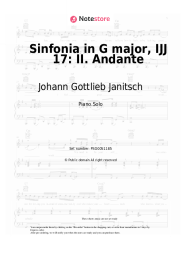 Sheet music, chords Johann Gottlieb Janitsch - Sinfonia in G major, IJJ 17: II. Andante
