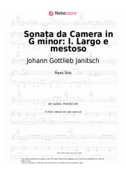 Sheet music, chords Johann Gottlieb Janitsch - Sonata da Camera in G minor: I. Largo e mestoso