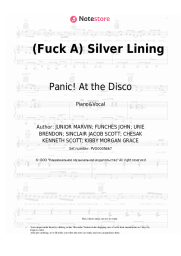 Sheet music, chords Panic! At the Disco - (Fuck A) Silver Lining