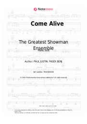 Sheet music, chords The Greatest Showman Ensemble, Hugh Jackman - Come Alive