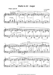 Sheet music, chords Alexander Scriabin - Waltz in A♭ major Op.38