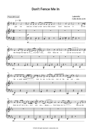 Sheet music, chords Labrinth - Don't Fence Me In