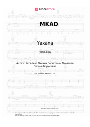 Sheet music, chords Yaxana - MKAD