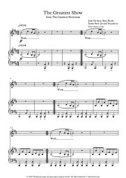 Sheet music, chords The Greatest Showman Ensemble - The Greatest Show