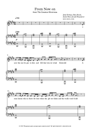 Sheet music, chords The Greatest Showman Ensemble, Hugh Jackman - From Now on