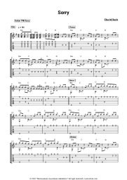 Sheet music, chords ClockClock - Sorry