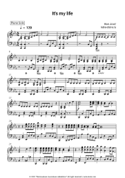 Sheet music, chords Bon Jovi - It's My Life