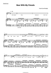 Sheet music, chords Shy Carter, Cole Swindell, David Lee Murphy - Beer With My Friends