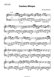 Sheet music, chords George Michael - Careless Whisper