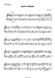 Sheet music, chords Talk Talk - Such a Shame