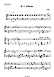 Sheet music, chords Talk Talk - Such a Shame