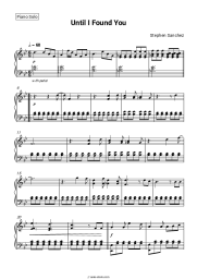 Sheet music, chords Stephen Sanchez - Until I Found You