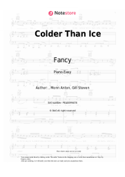 Sheet music, chords Fancy - Colder Than Ice