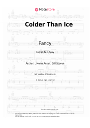 Sheet music, chords Fancy - Colder Than Ice