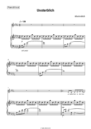 Sheet music, chords Ella Endlich - Unsterblich