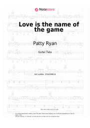 Sheet music, chords Patty Ryan - Love is the name of the game