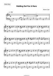 Sheet music, chords Bonnie Tyler - Holding Out For A Hero