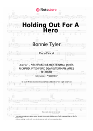 Sheet music, chords Bonnie Tyler - Holding Out For A Hero