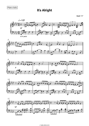 Sheet music, chords East 17 - It´s Alright
