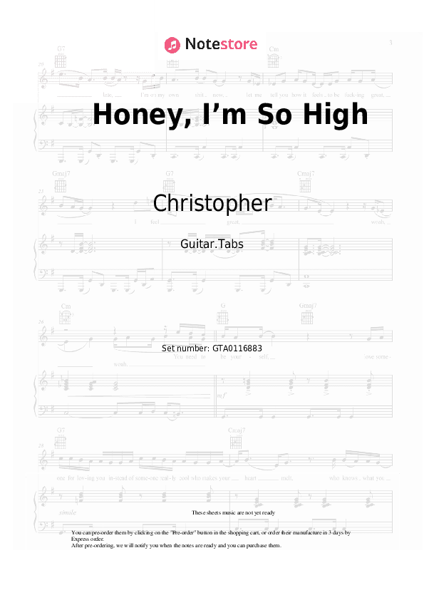 Honey, I’m So High (From the Netflix Film ‘A Beautiful Life`) - Christopher Tabs - Guitar.Tabs