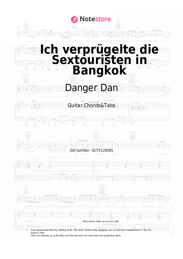 Ich verprügelte die Sextouristen in Bangkok - Danger Dan Chords and Tabs - Guitar.Chords&Tabs