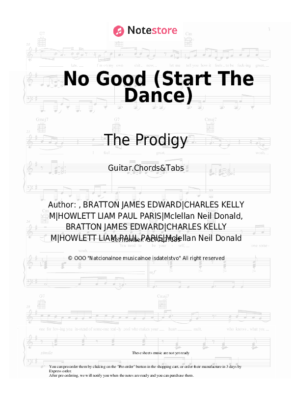 No Good (Start The Dance) - The Prodigy Chords and Tabs - Guitar.Chords&Tabs