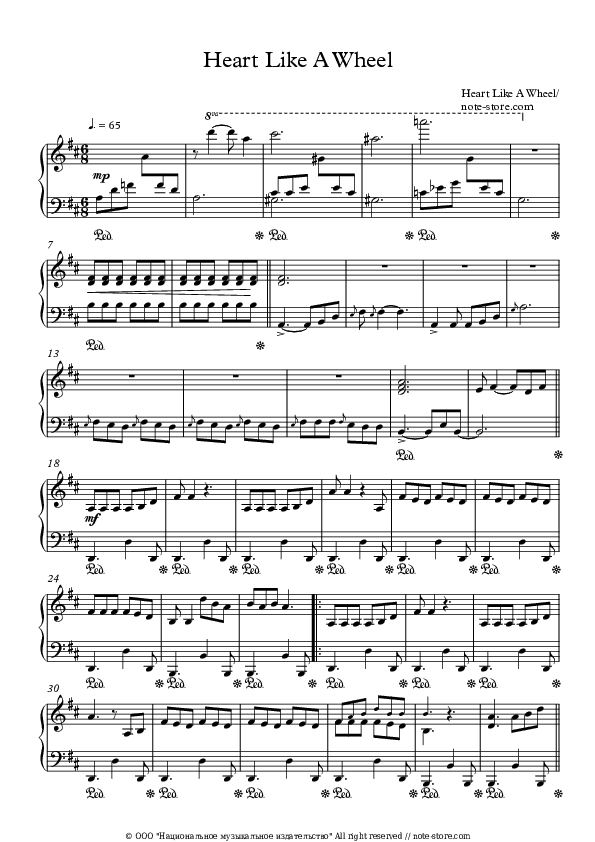 Heart Like a Wheel - Eric Church Piano Sheet Music Easy - Piano.Easy