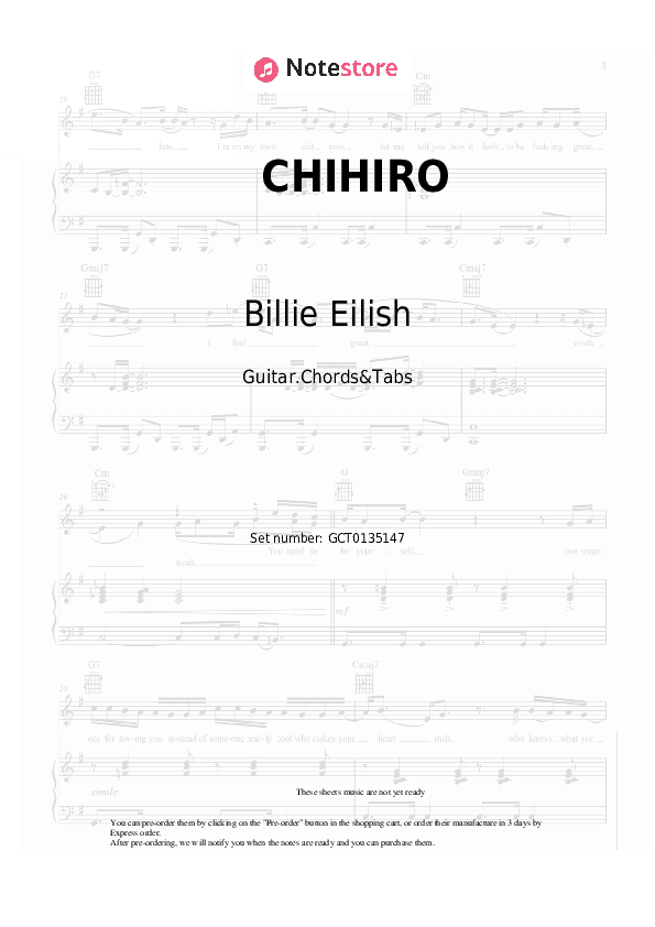CHIHIRO - Billie Eilish Chords and Tabs - Guitar.Chords&Tabs