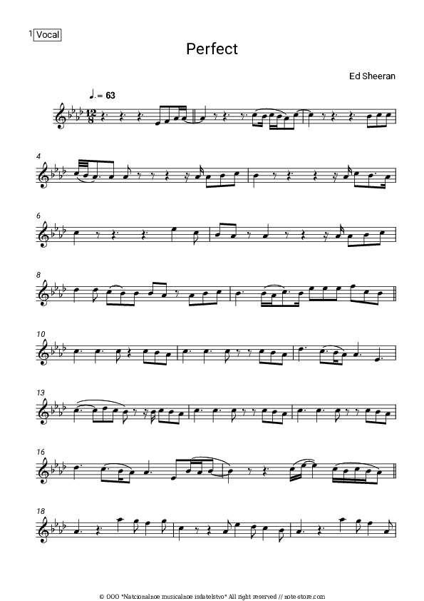 Perfect - Ed Sheeran Violin Sheet Music - Violin