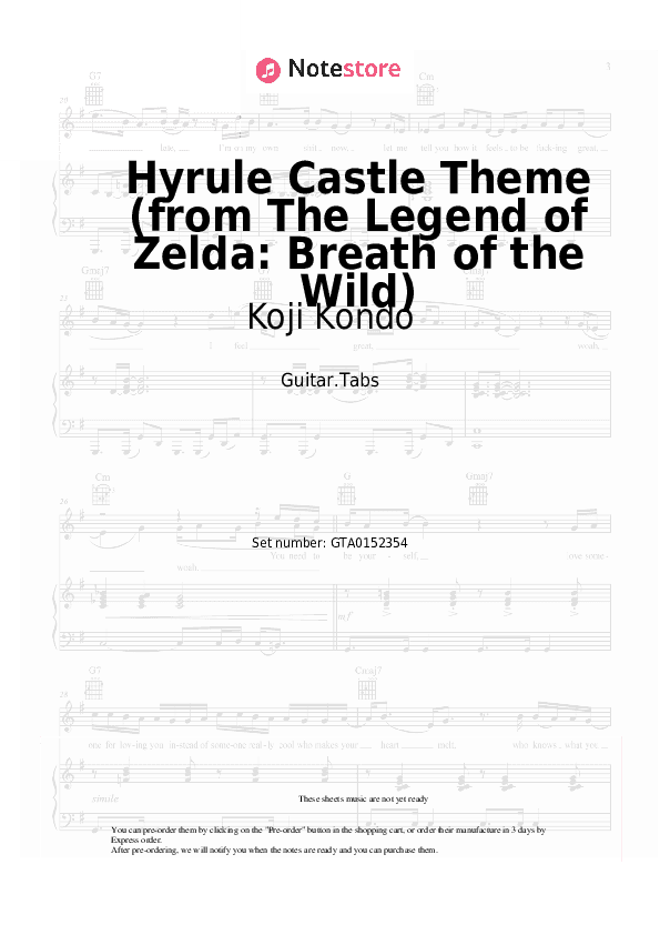 Hyrule Castle Theme (from The Legend of Zelda) - Koji Kondo Tabs - Guitar.Tabs