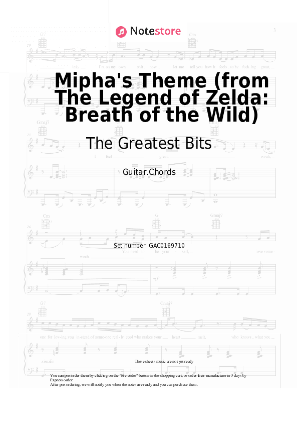Mipha's Theme (from The Legend of Zelda: Breath of the Wild) - The Greatest Bits Chords - Guitar.Chords