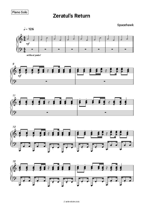 Zeratul's Return - Spacehawk Piano Sheet Music - Piano.Solo