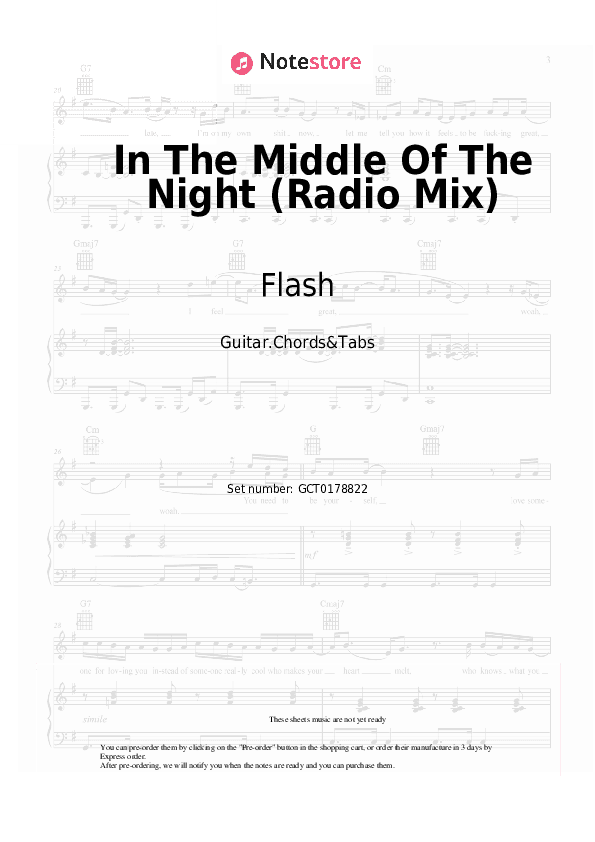 In The Middle Of The Night (Radio Mix) - Flash Chords and Tabs - Guitar.Chords&Tabs