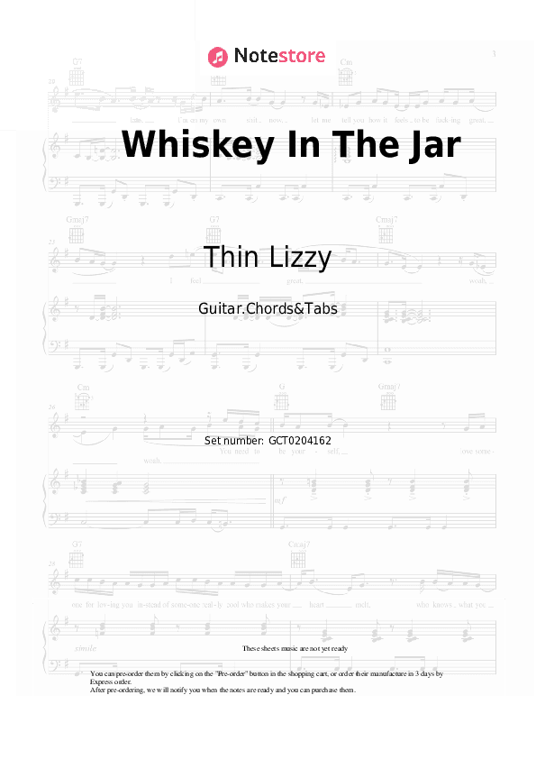 Whiskey In The Jar - Thin Lizzy Chords and Tabs - Guitar.Chords&Tabs