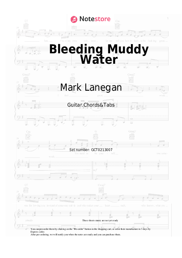 Bleeding Muddy Water - Mark Lanegan Chords and Tabs - Guitar.Chords&Tabs