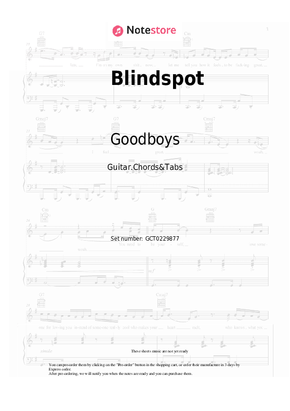 Blindspot - Goodboys, Nu Aspect, AVAION Chords and Tabs - Guitar.Chords&Tabs