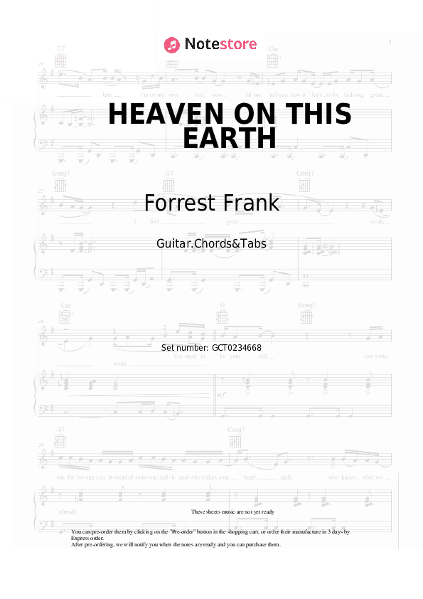 HEAVEN ON THIS EARTH - Forrest Frank, Torey D’Shaun Chords and Tabs - Guitar.Chords&Tabs