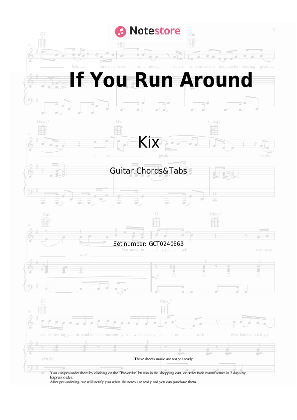 If You Run Around - Kix Chords and Tabs - Guitar.Chords&Tabs