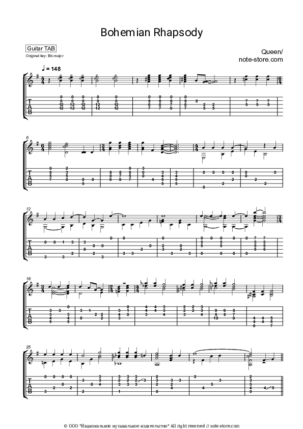 Bohemian Rhapsody - Queen Tabs - Guitar.Tabs